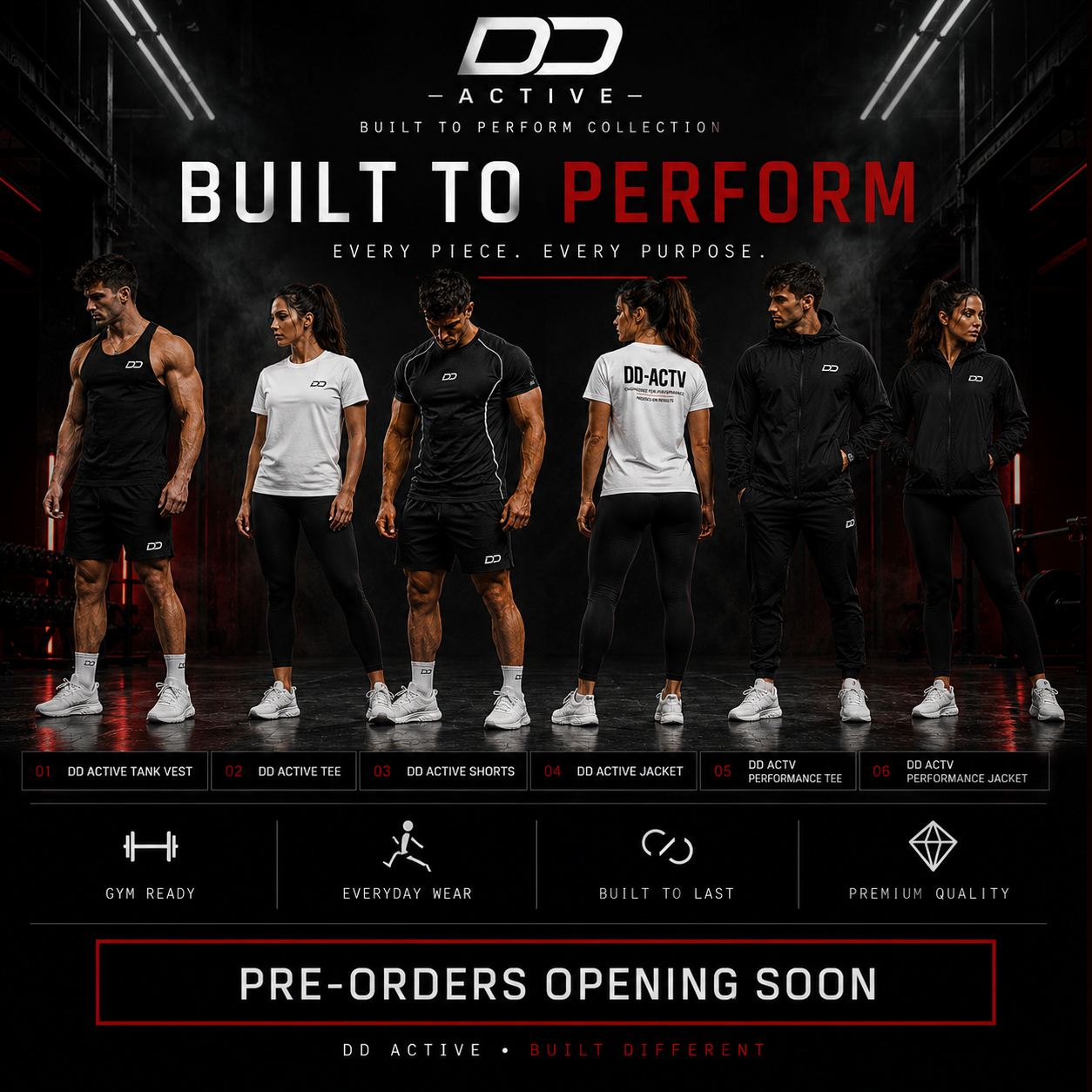 DD Active Built To Perform collection campaign